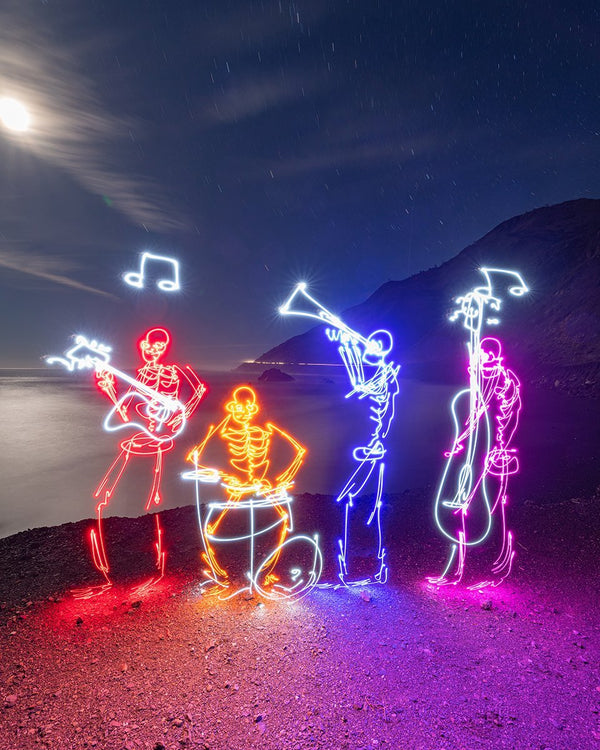 Black Sand Beach Band Print