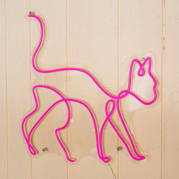 One Line Feline Neon Sign