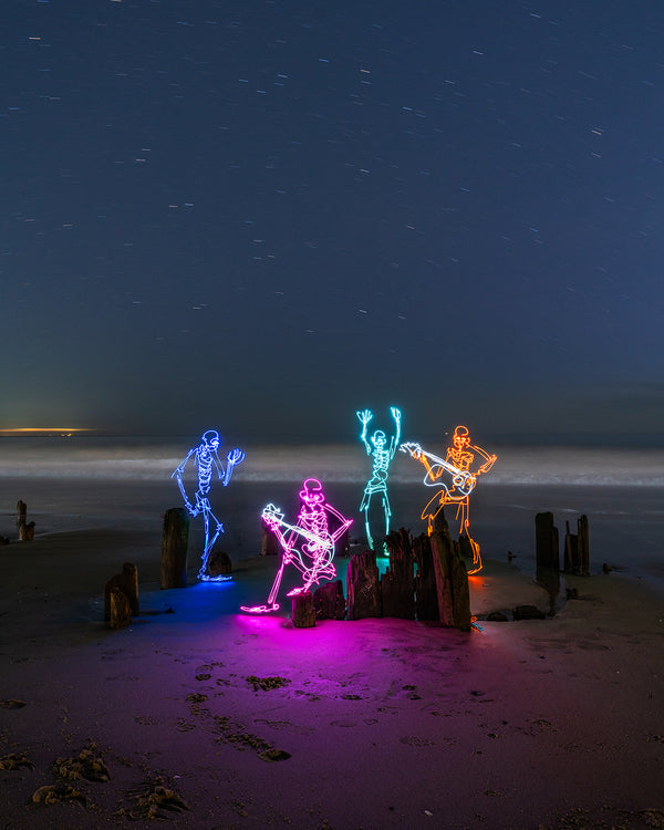 Twin Lakes Beach Skeletons Print