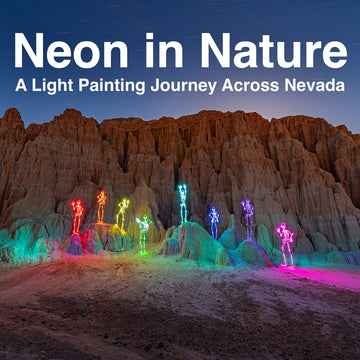 Neon in Nature: A Light Painting Journey Across Nevada