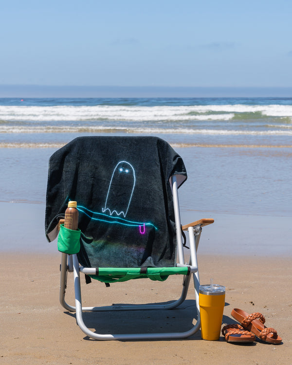 Surfing Ghost Beach Towel