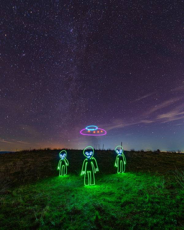 Aliens Landing Print