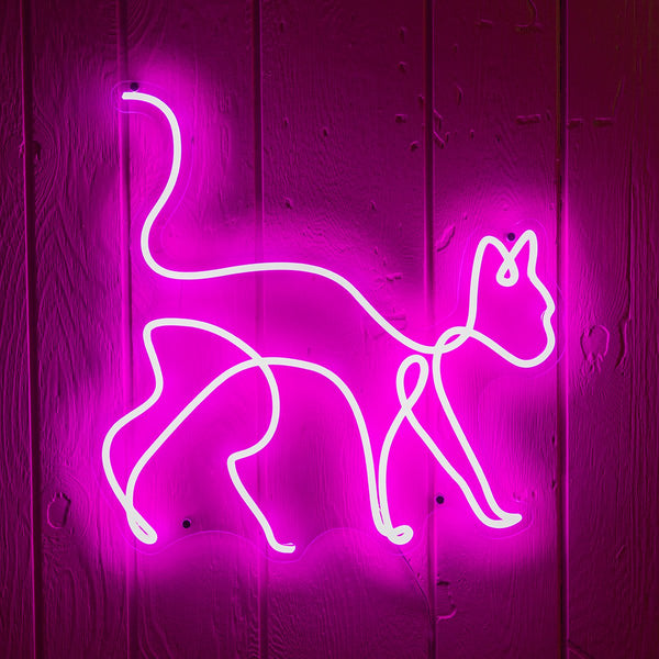 One Line Feline Neon Sign