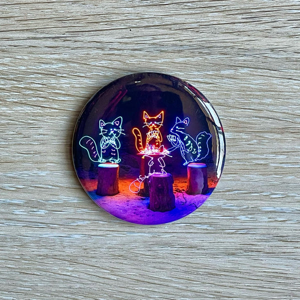 Cats Playing Poker Magnet or Button