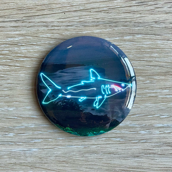 Great Light Shark Magnet or Button