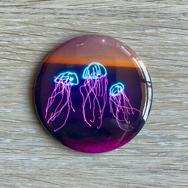 Cosmic Jellyfish Magnet or Button