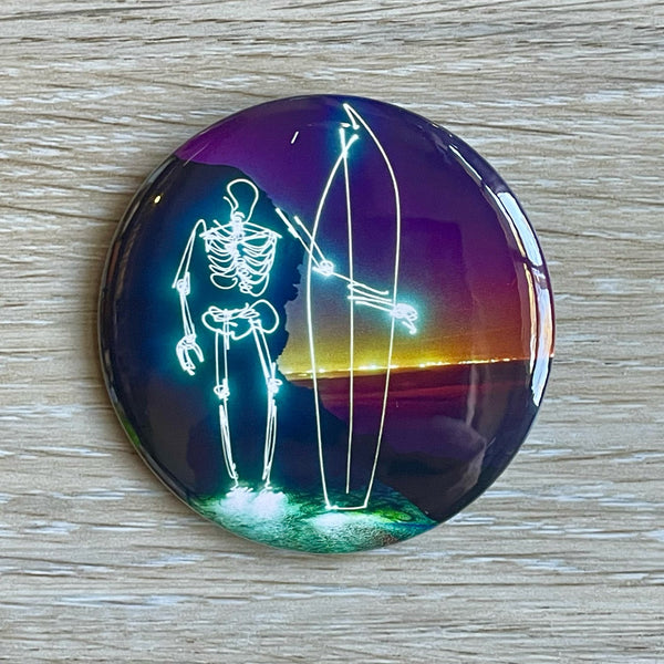 Night Surfer Magnet or Button