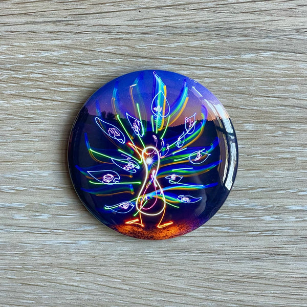 Peacock Magnet or Button