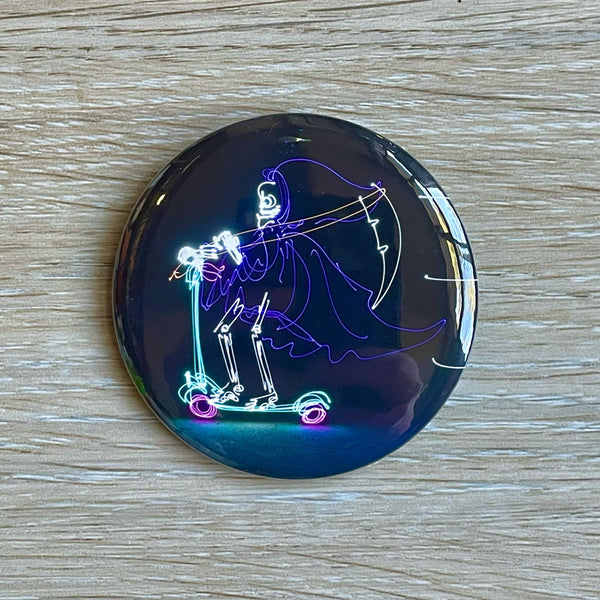 Reaper Scooter Magnet or Button