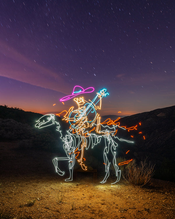 Skeleton Fire Horse Print