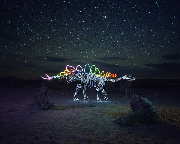 Stegosaurus in Space Print